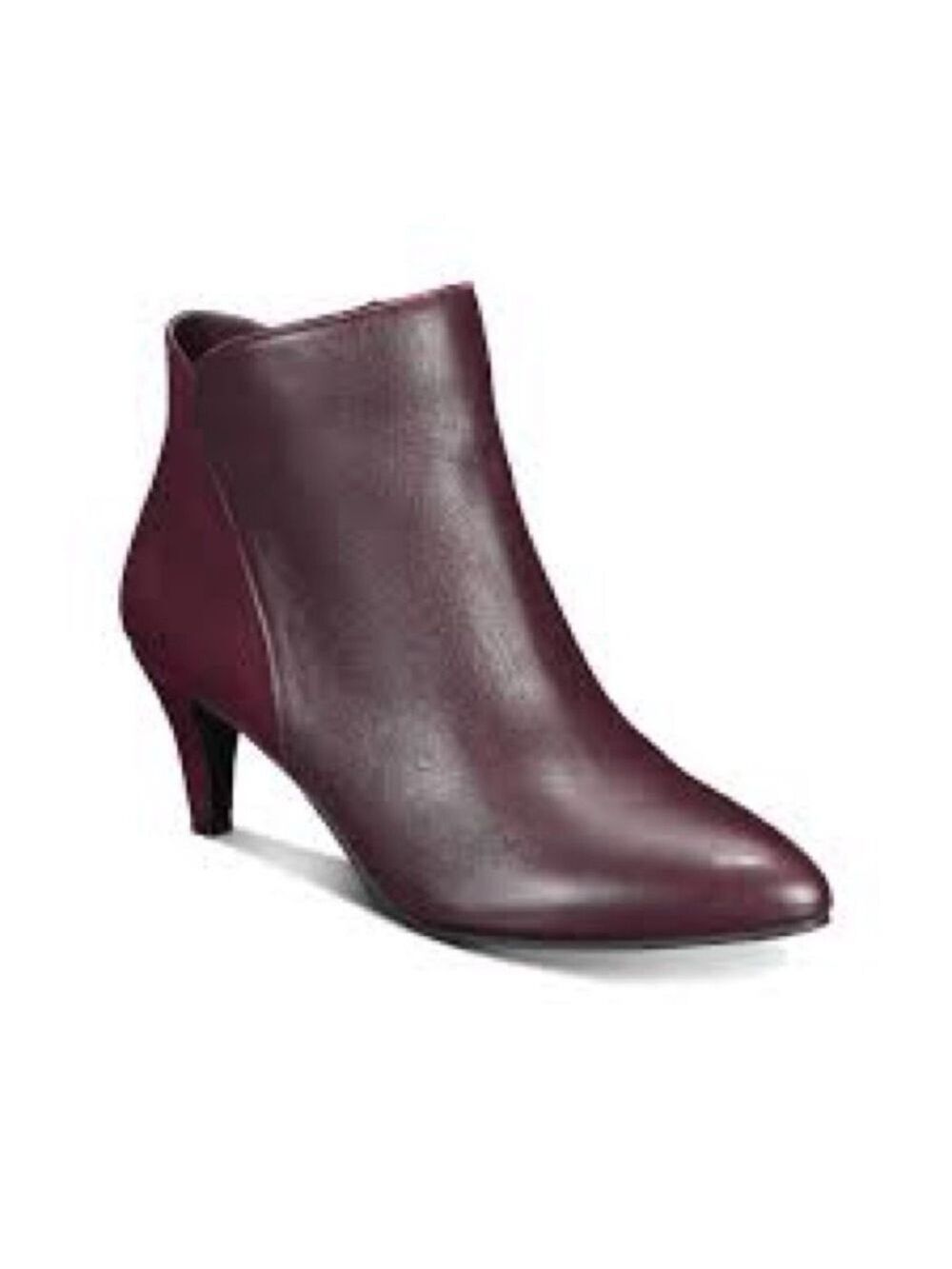 Women’s Alfani Harper Burgundy Leather Booties Size 10.5 US!